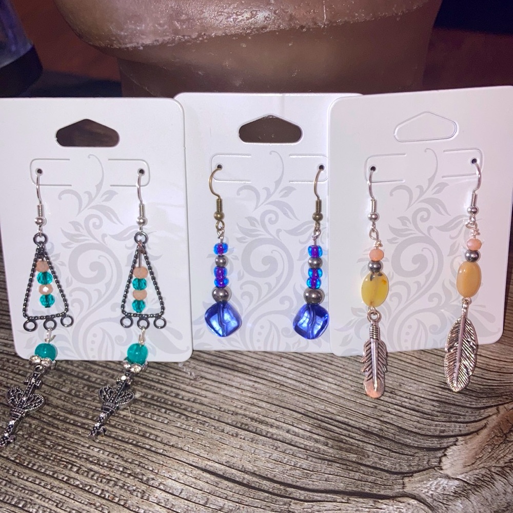 Natural gemstone earrings
